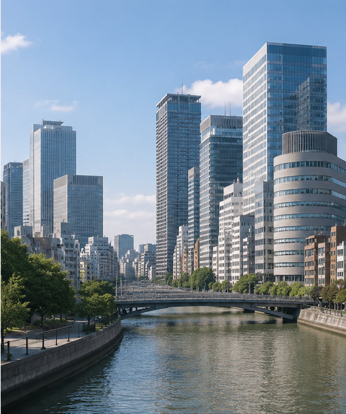 大阪・堂島ウエスト付近の街並み